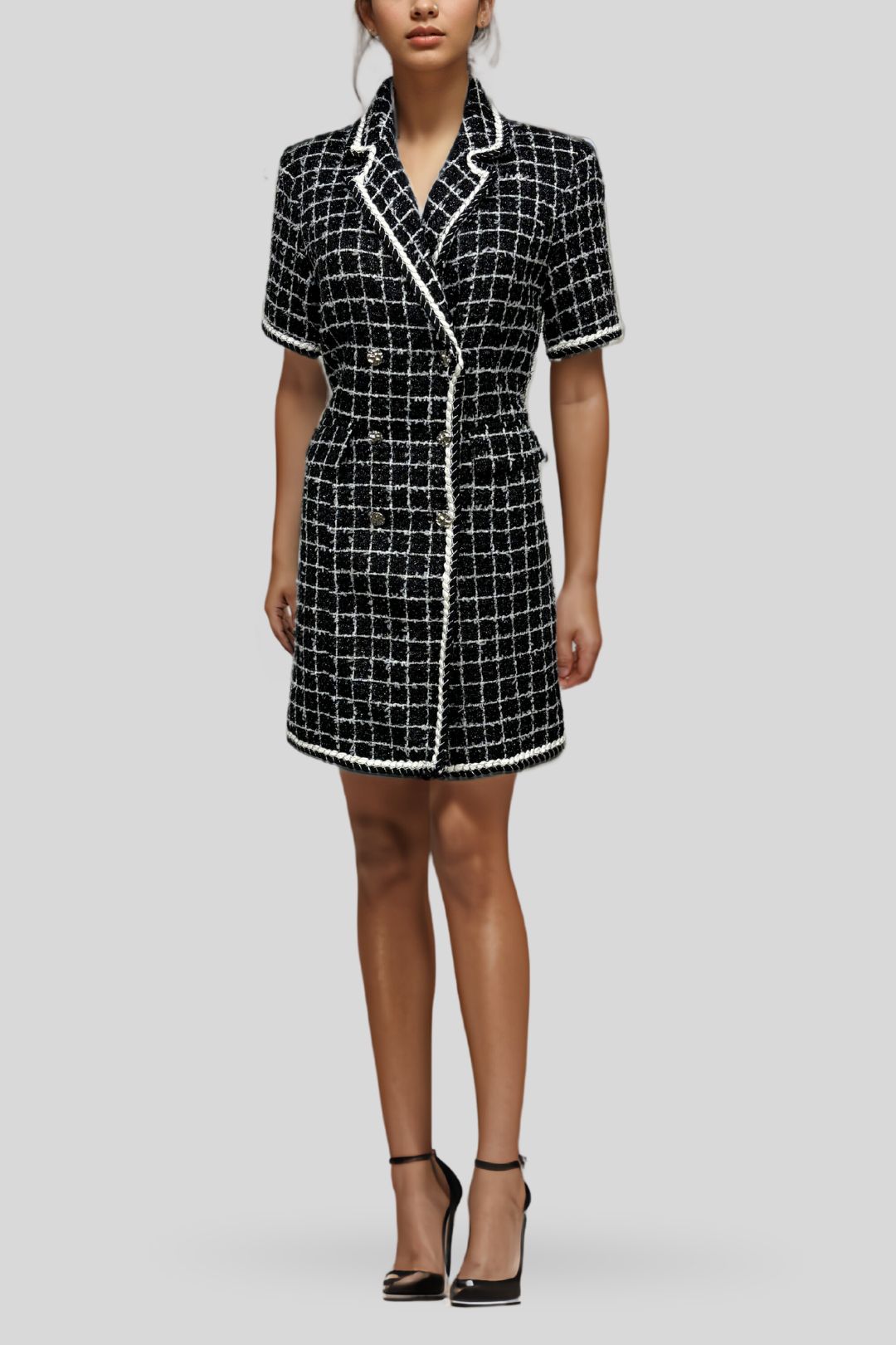 Y.A.S Tweed Black Dress