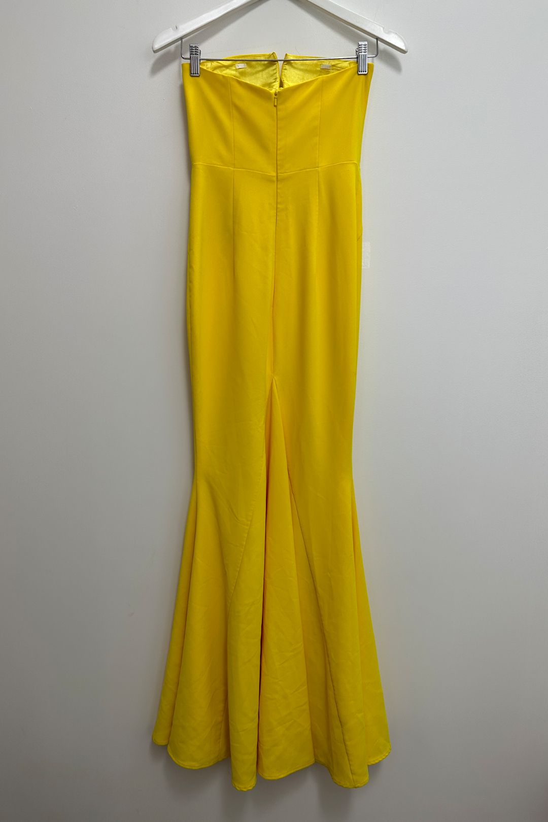 Sheike Yellow Full-Length Strapless Gown