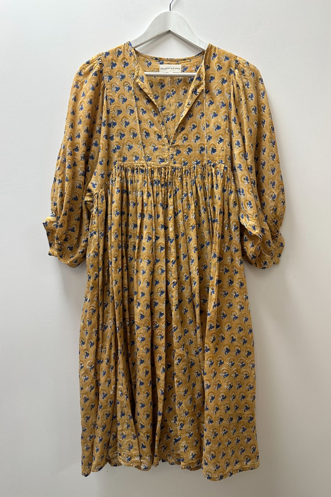Buy Yellow Kyra Floral Maxi Dress | Daughters of India | GlamCorner