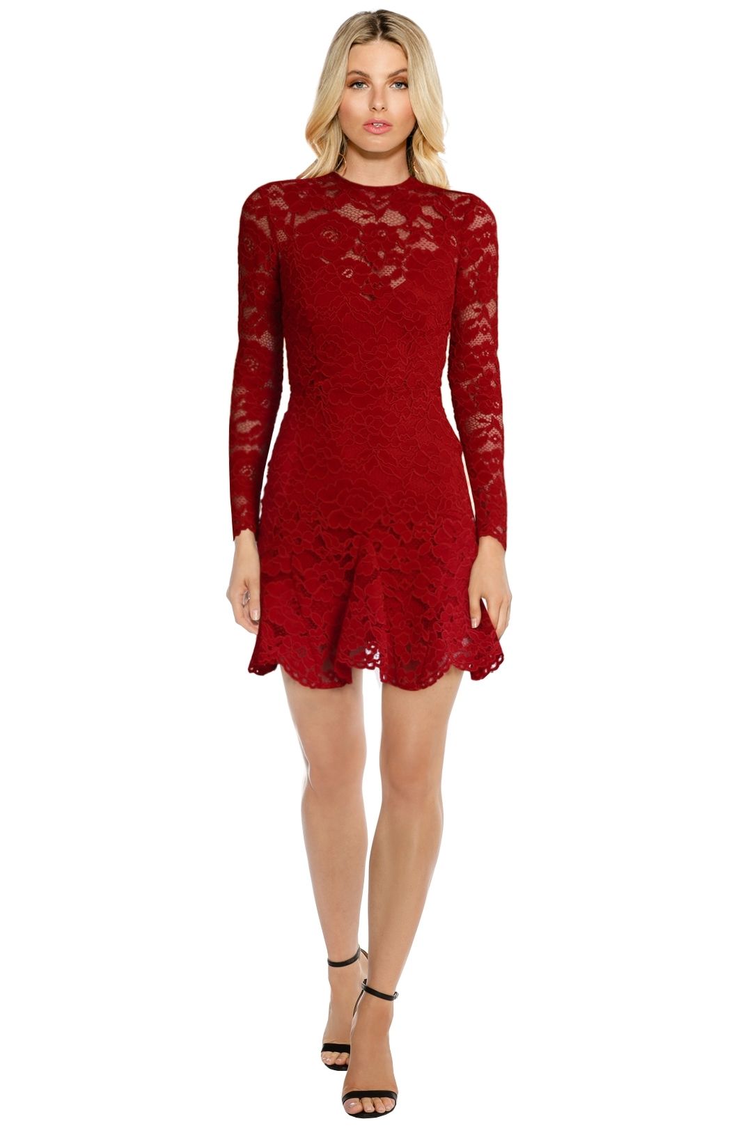 Cornelli Lace Sofia Dress - Red by Yeojin Bae for Hire