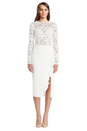 Yeojin Bae - Embroidered Tulle Arabella Dress - White - Front