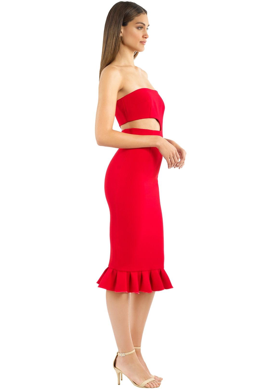 Yeojin Bae - Kaitlin Dress - Red - Side
