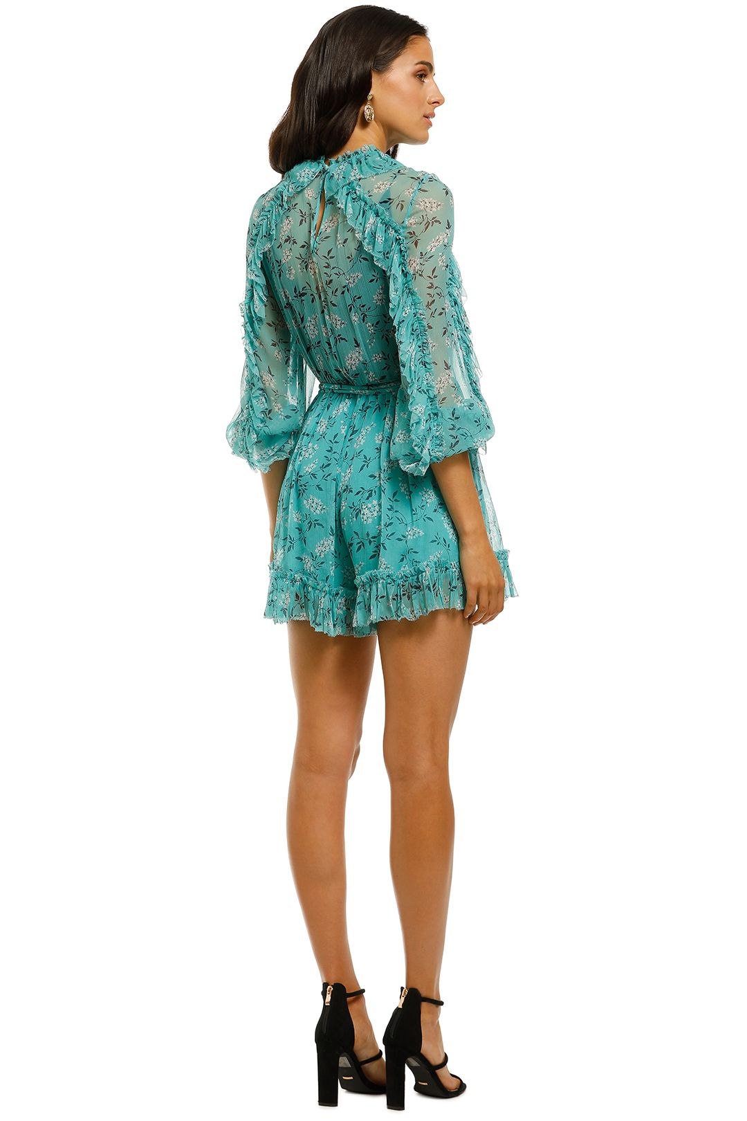 Zimmermann-Moncur-Ruffle-Playsuit-Turquoise-Back