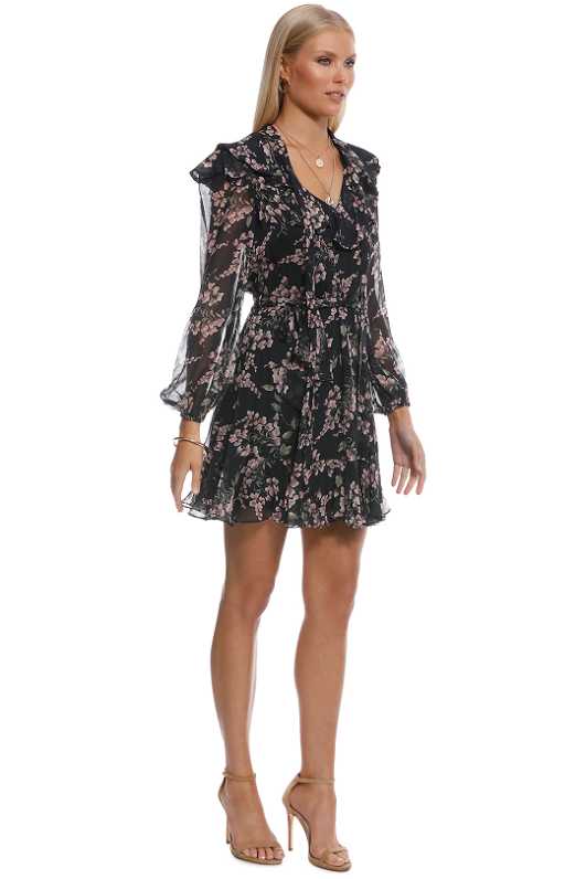 zimmermann silk flounce mini dress Zimmermann Illuminate Flounce Mini Dress in Blue Agate
