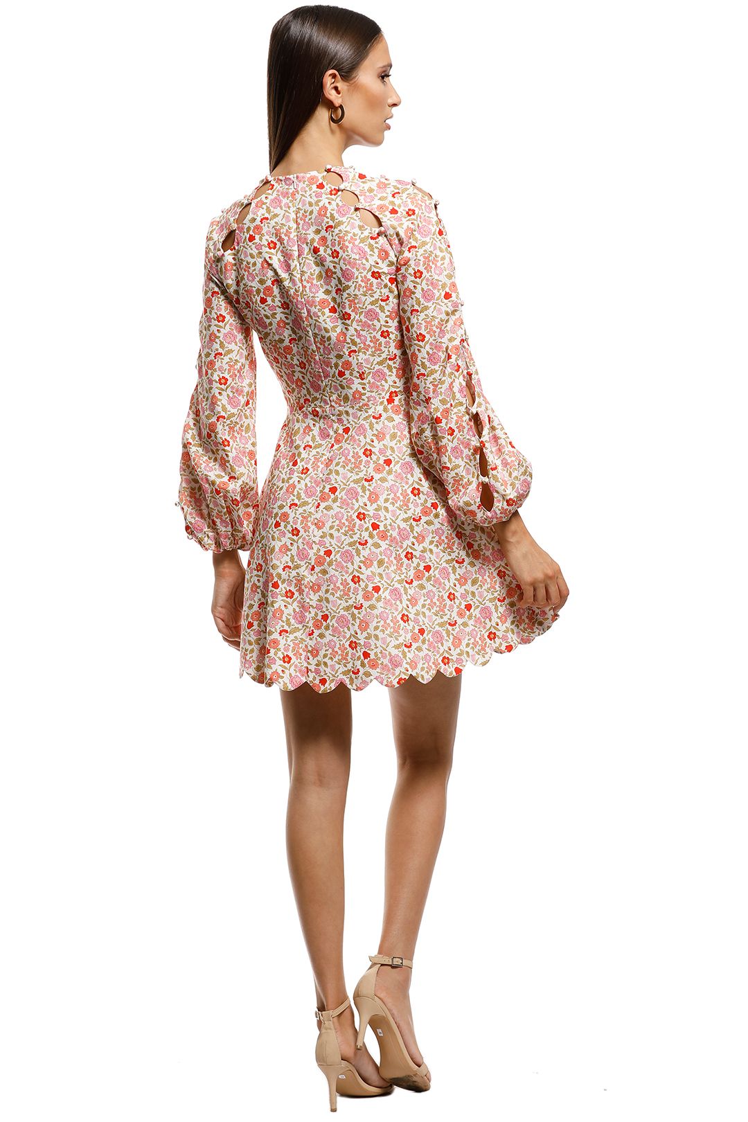 Zimmermann goldie scallop short dress top