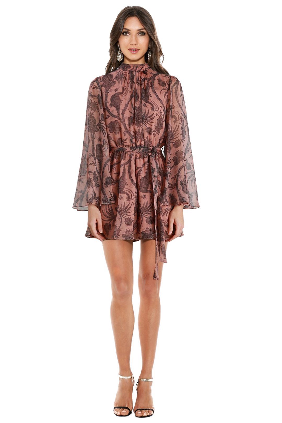 Zimmermann lavish flare sleeve playsuit top