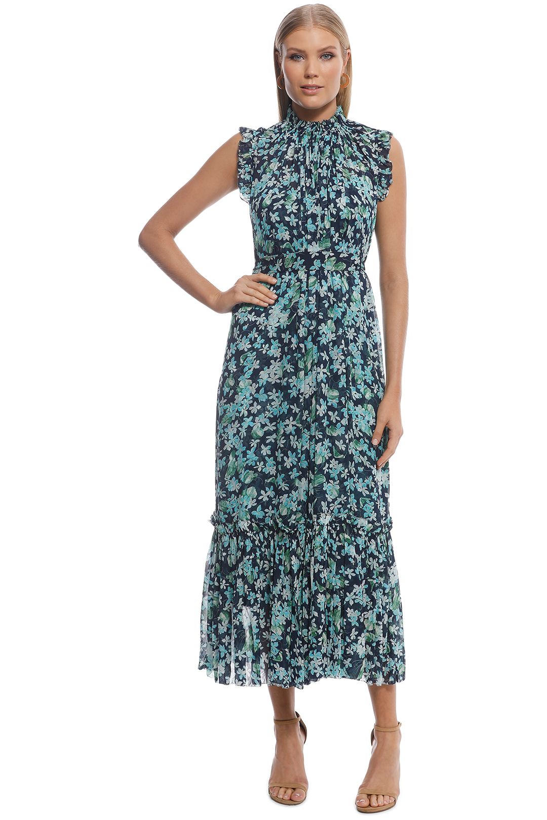 Zimmermann - Moncur Frill Dress - Blue - Front