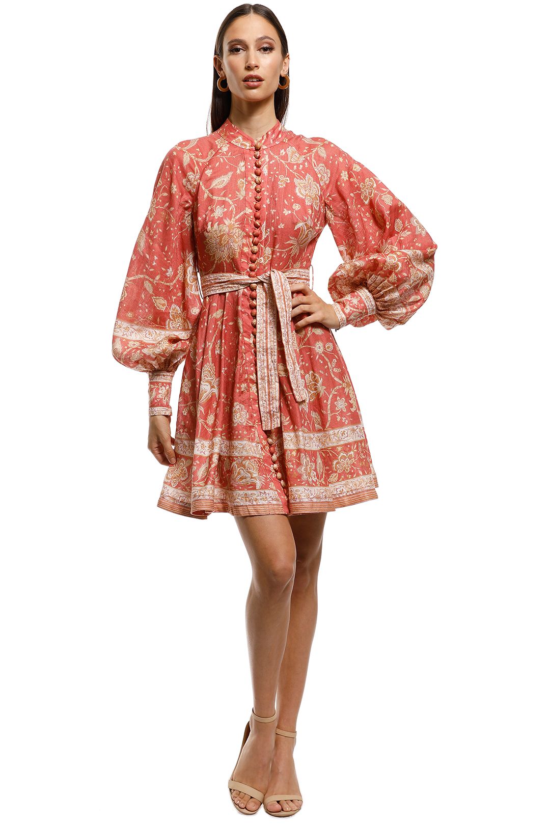 Zimmermann veneto 2025 border short dress