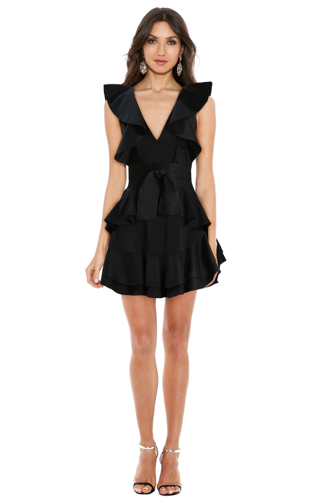 Winsome Flounce Dress in Black by Zimmermann for Hire