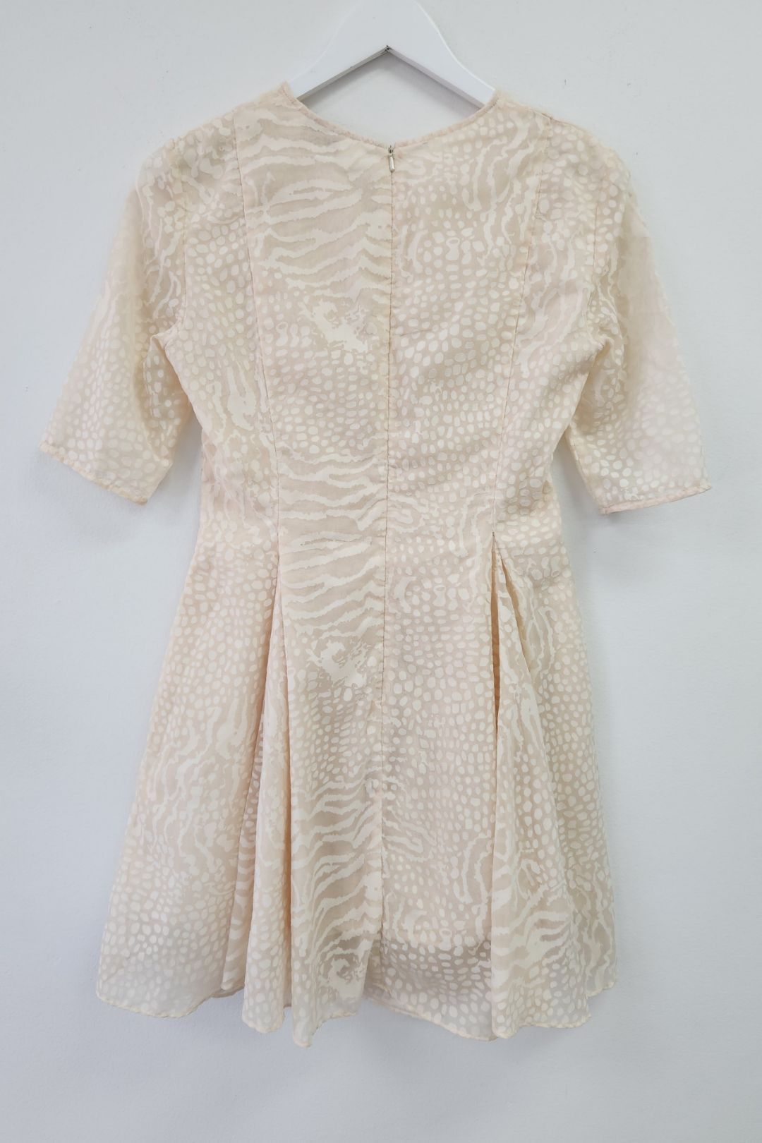 Buy Cream Short Sleeve Mini Dress | Zimmermann | GlamCorner