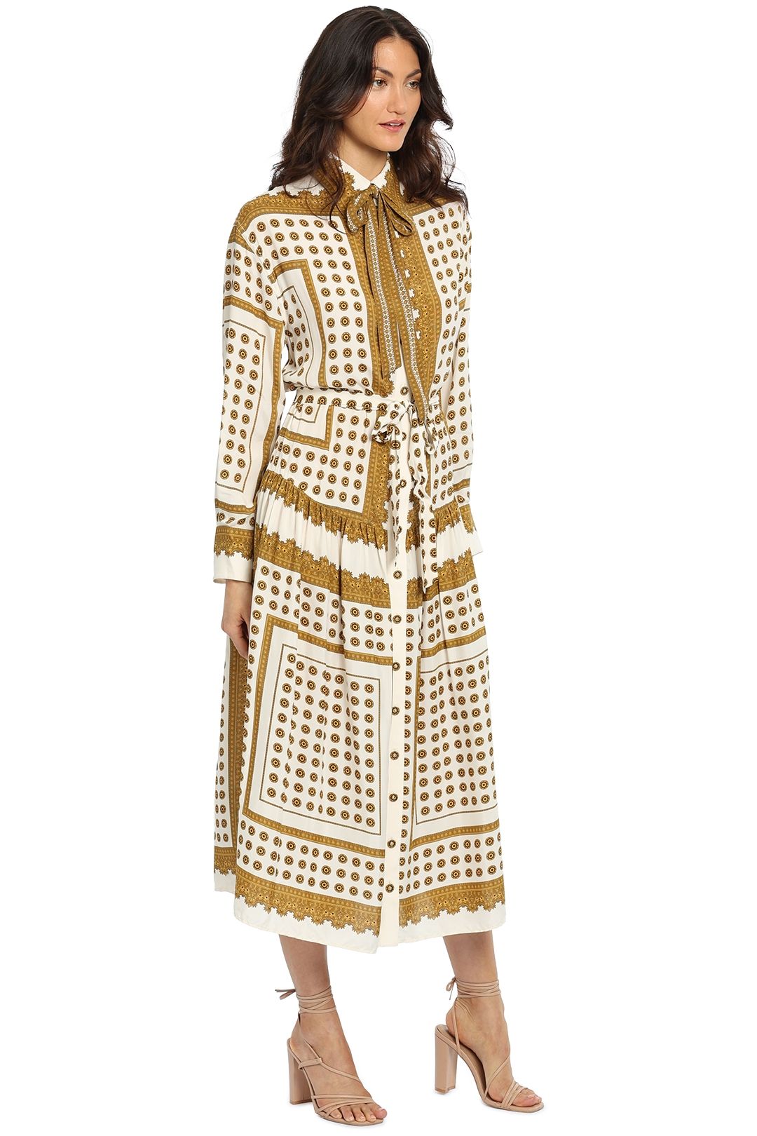 Hire Dot Scarf Midi Dress Zimmermann GlamCorner