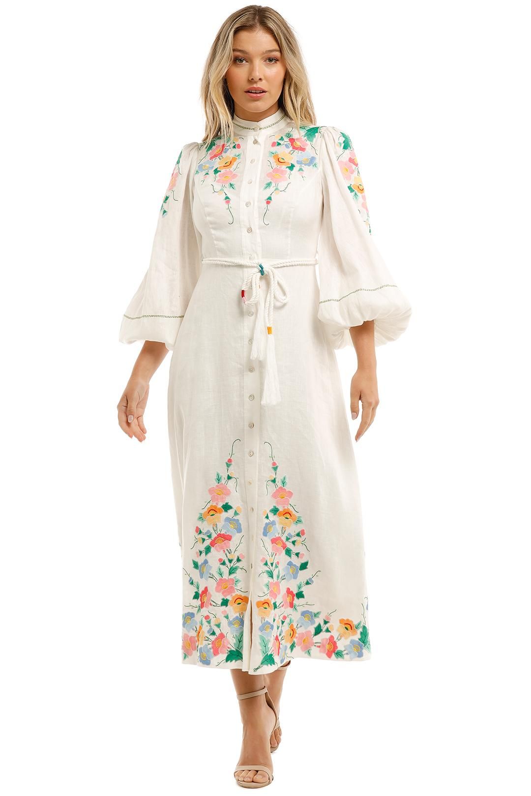 Zimmermann Fiesta Applique Long Dress Floral
