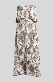 Karmic Flounce Midi Dress in Indienne Floral