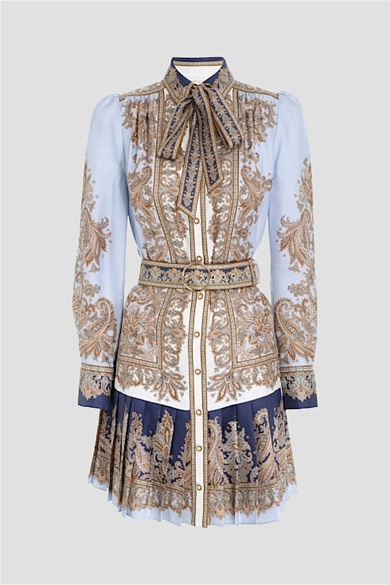 Buy Luminous Paisley Mini Dress | Zimmermann | GlamCorner