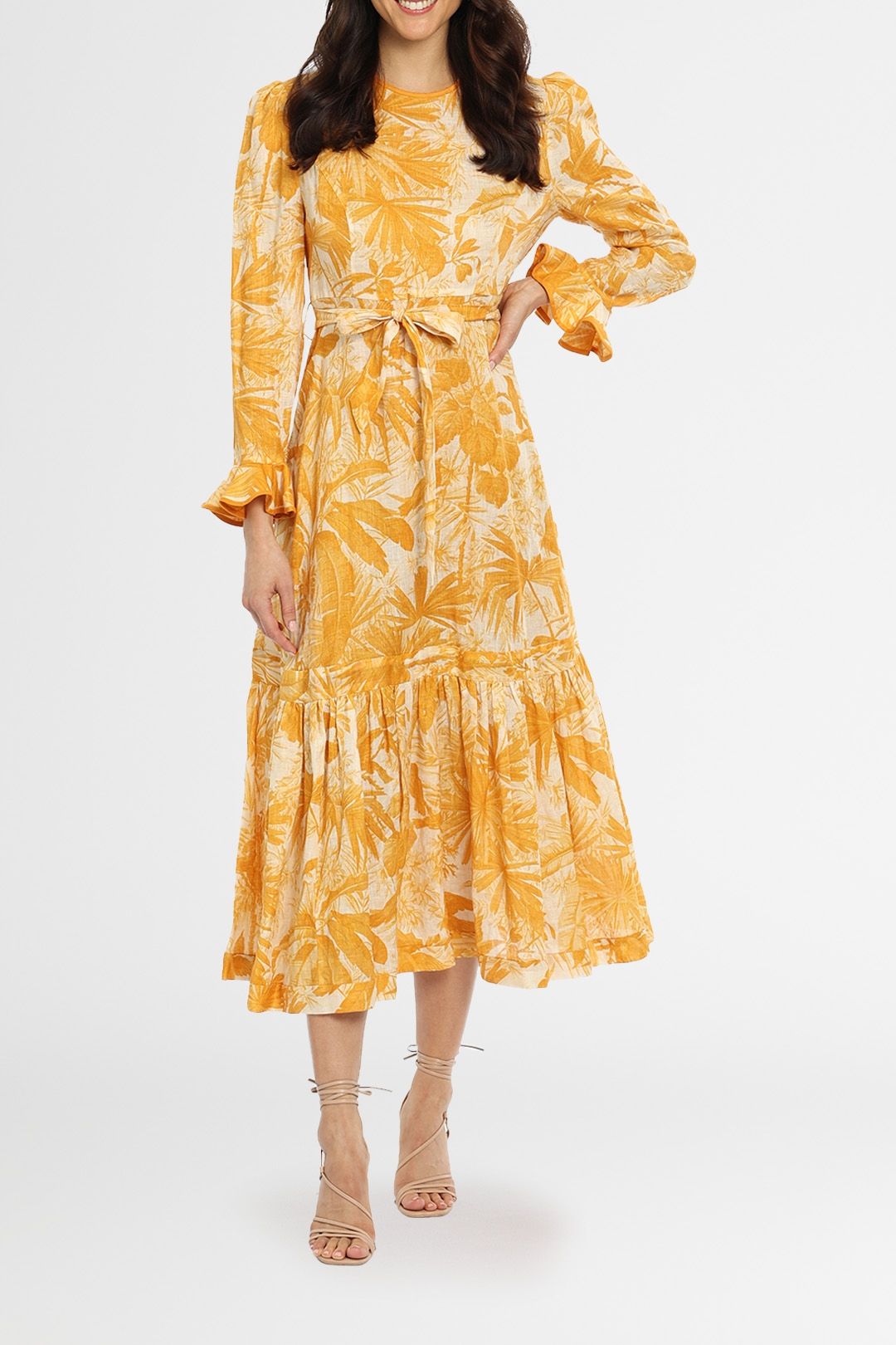 Hire Mae Frill Midi Dress | Zimmermann | GlamCorner