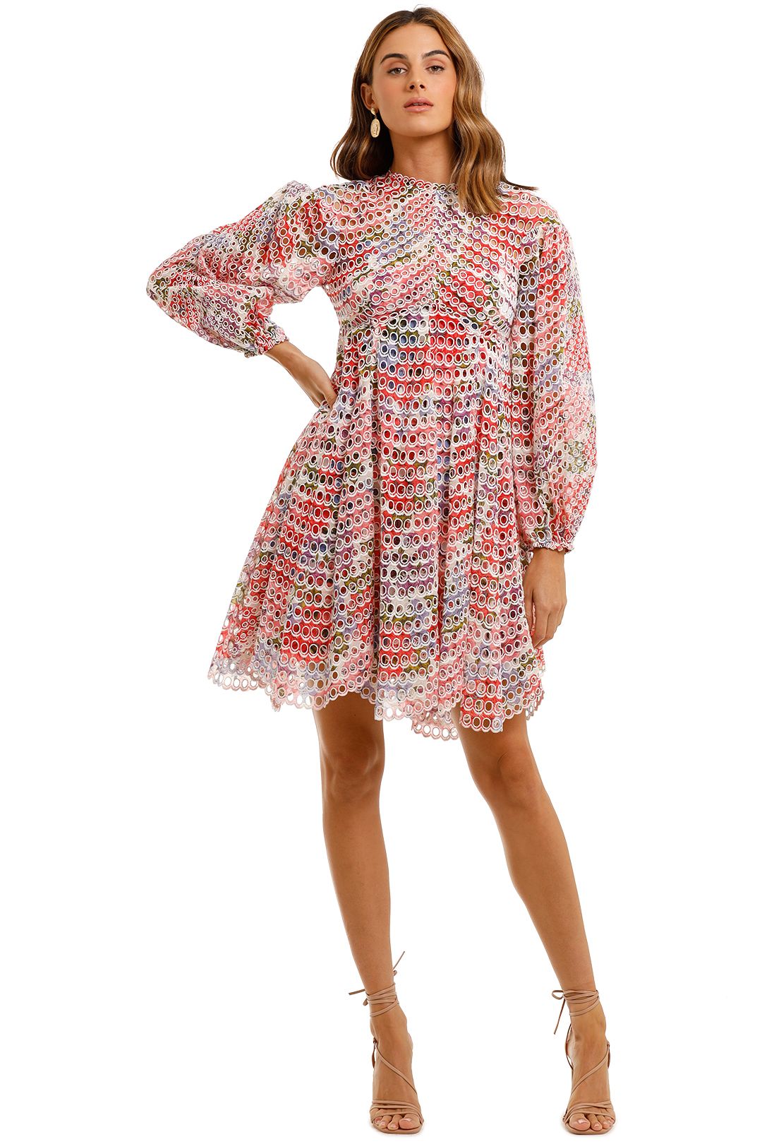 Zimmermann Poppy Ramie Mini Dress eyelet