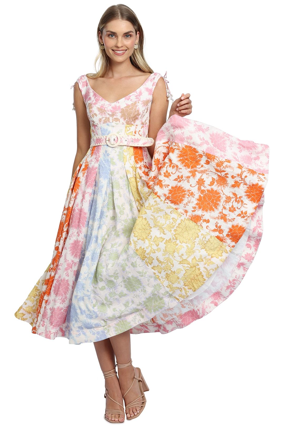 Postcard Spliced Midi Dress