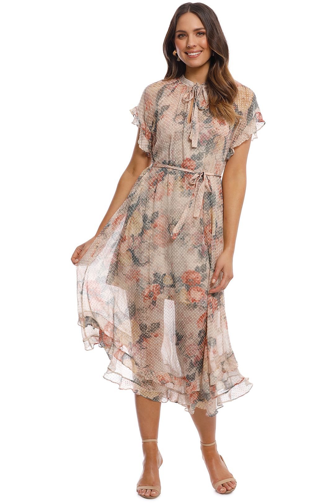 Zimmermann - Radiate Cascade Dress - Cream Floral - Front 