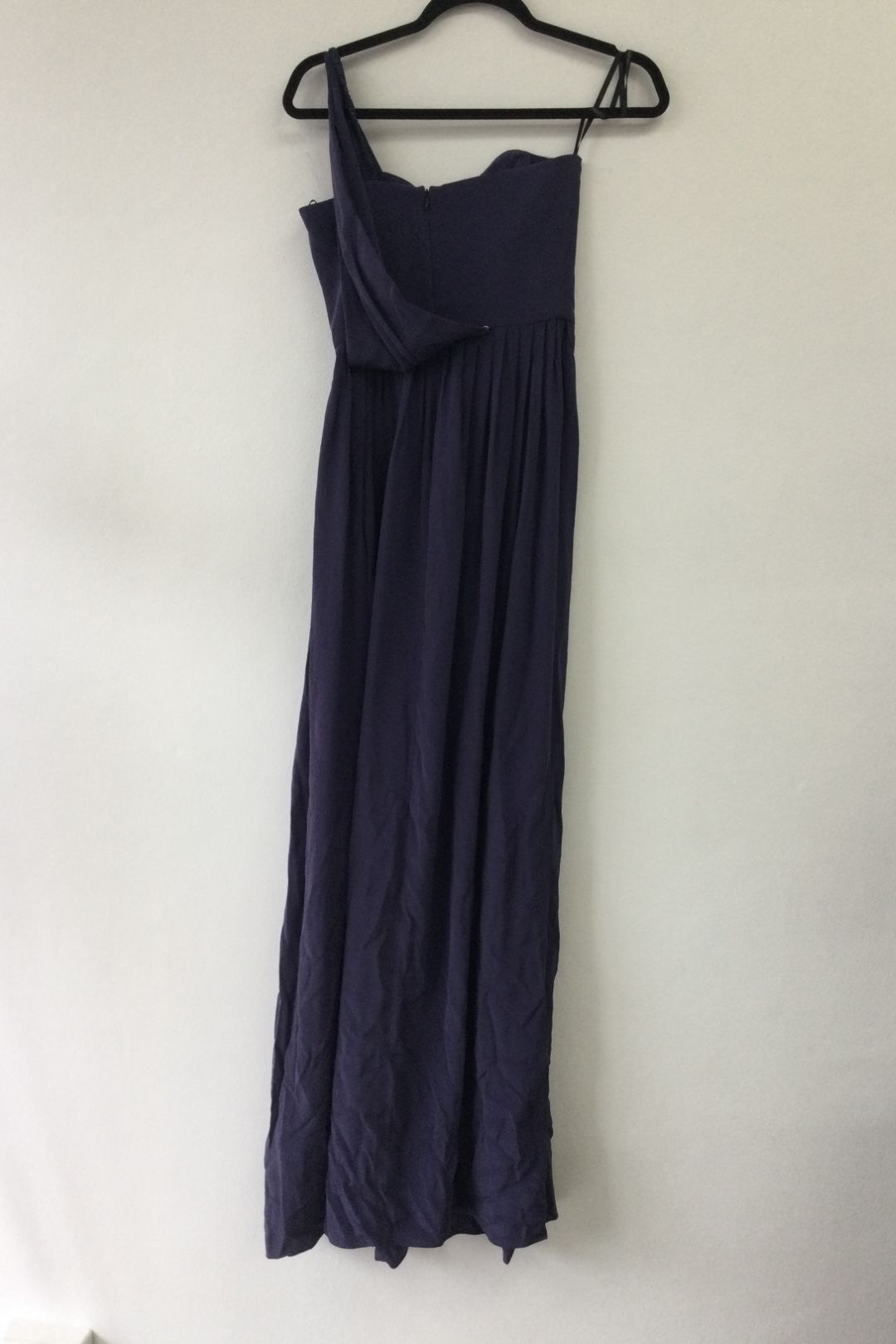 open lace back dress One Shoulder Draped Gown Black / 6 main image 1