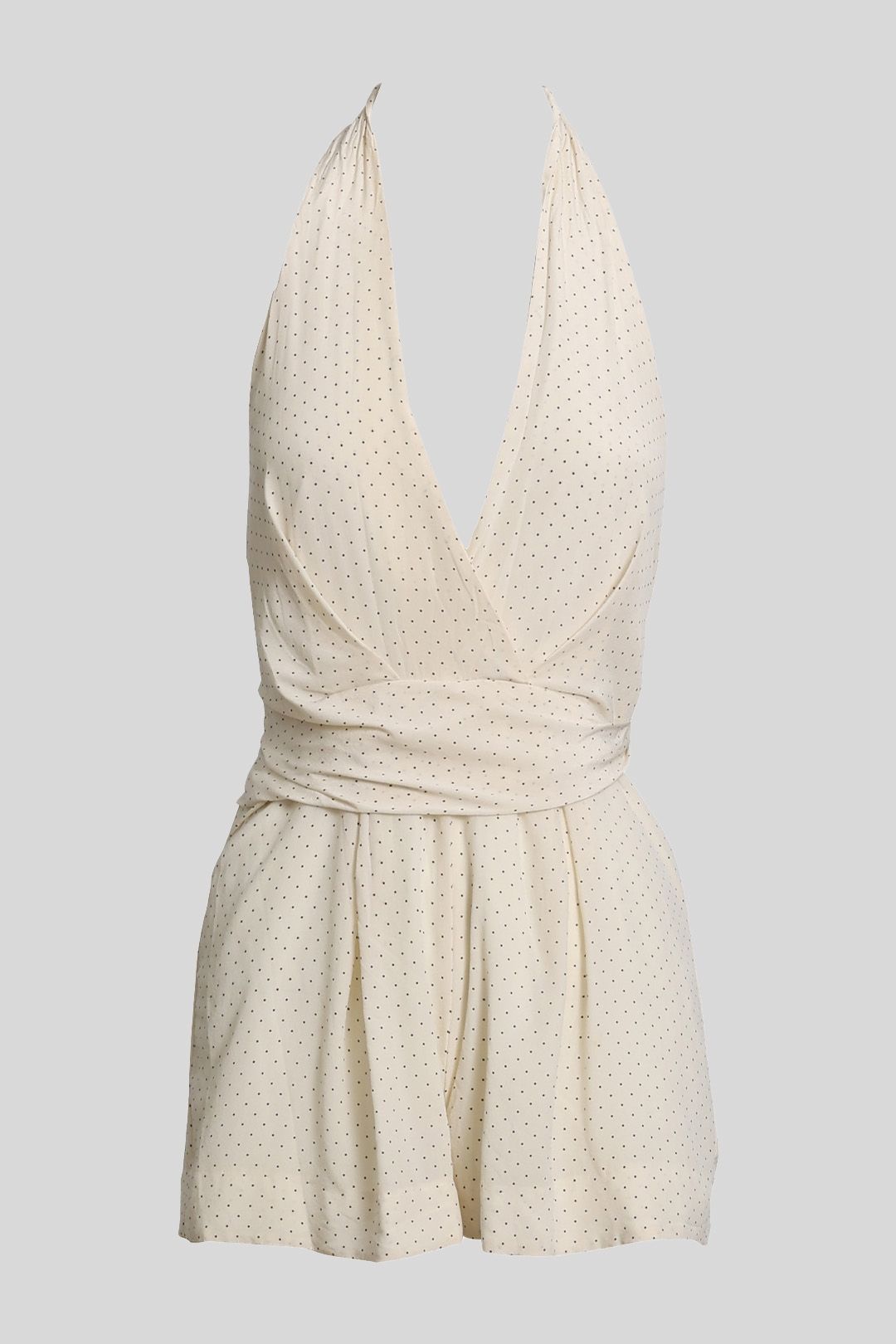 Trendy Cotton Polka Dot Playsuit For Women