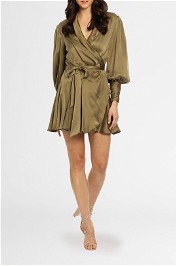 Zimmermann Silk Wrap Mini Khaki