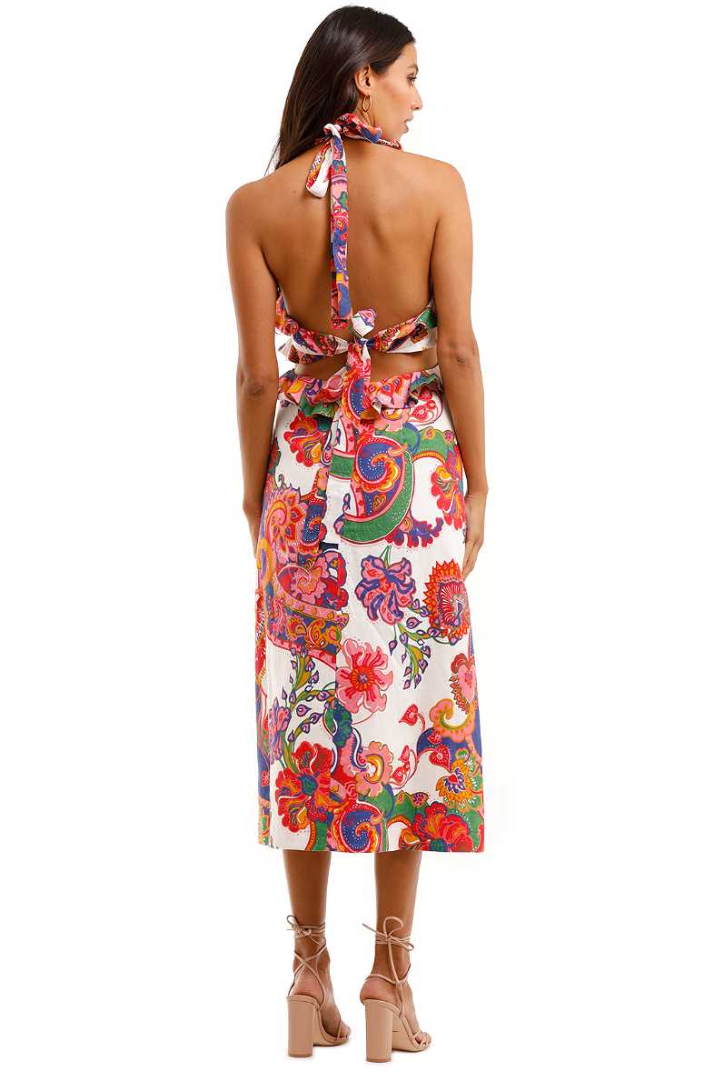 The Lovestruck Tie Back Midi | Zimmermann | GlamCorner