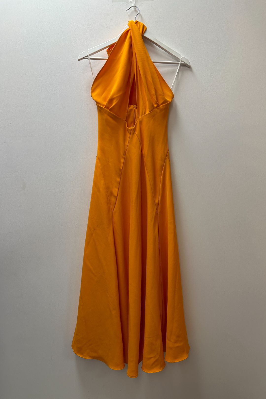 By Johnny Zina Halter Midi Dress in Orange