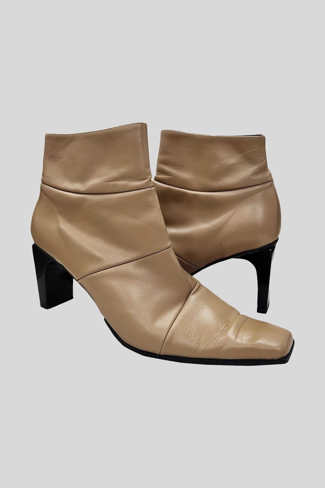 Zomp Shoes - Light Tan Square Toe Ankle Bootie